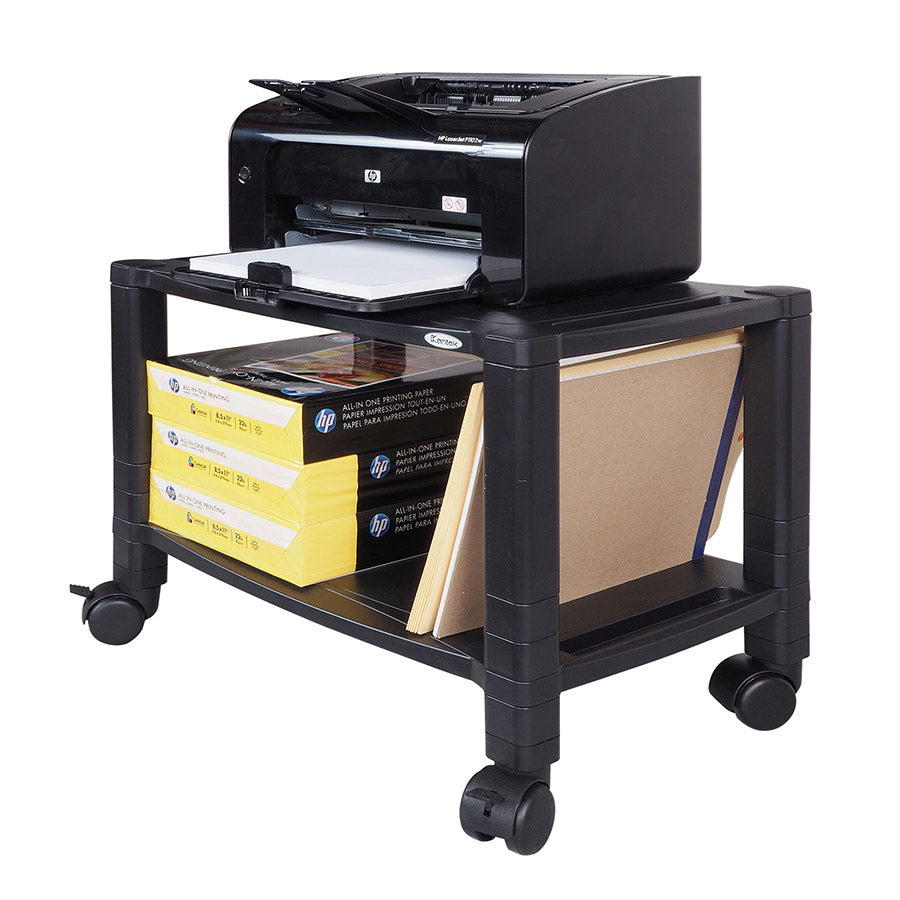 PS610 - Kantek Mobile 2-Shelf Printer/Fax Stand 75 lb Load Capacity