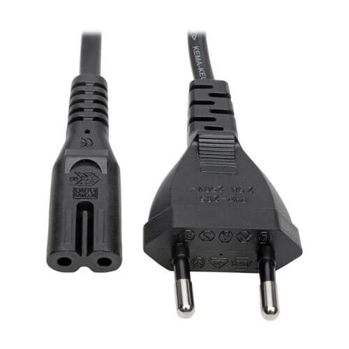 C7 TO SCHUKO, EUROPEAN COMPUTER POWER CORD - 2.5A, 250V, 18 AWG, 6 FT. (1.8 M),