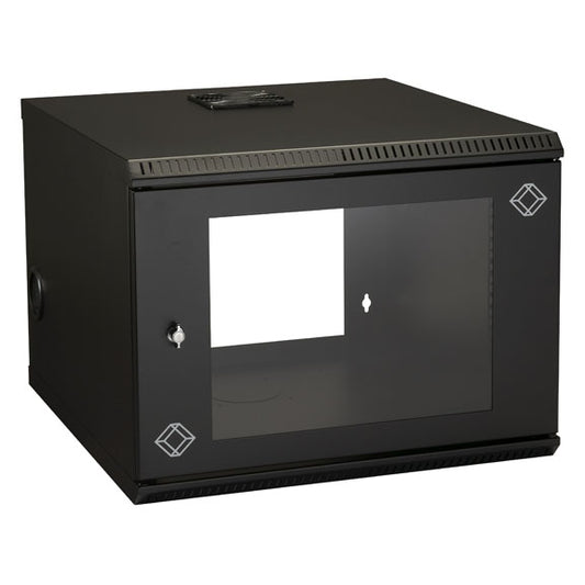 WALLMOUNT CABINET - 8U, 22"W X 23.6"D, M6 SQUARE HOLES, 50-LB. CAPACITY, GSA, TA