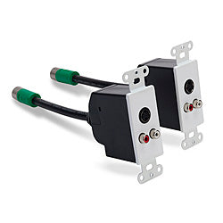 WALL PLATE - LEFT CONNECTOR(S): 2 X RCA - FEMALE 1 X 4 PIN MINI-DIN - FEMALE