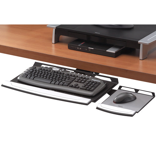 8031301 - Fellowes FULLY ADJUSTABLE UNIT SAVES SPACE AND OFFERS GOOD SUPPORT WHILE YOU WORK
