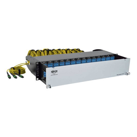 8.3/125 BREAKOUT FIBER PATCH PANEL, 40 GB TO 10 GB, 42 MTP QSFP TO 168 LC DUPLEX