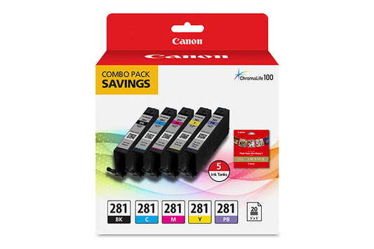 2091C006 - Canon CLI-281 BKCMYPB/ 5X5 PP-301