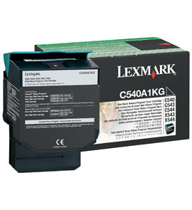 (LEXMARK C540A1KG) C540A1KG BLACK RETURN PROGRAM TONER,1,000 STANDARD YIELD COLO