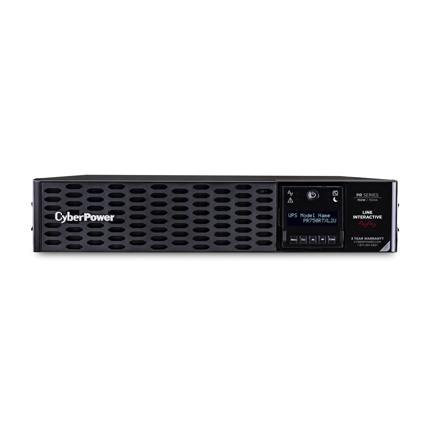 CyberPower PR750RTXL2U uninterruptible power supply (UPS) Line-Interactive 0.75 kVA 750 W 8 AC outlet(s)