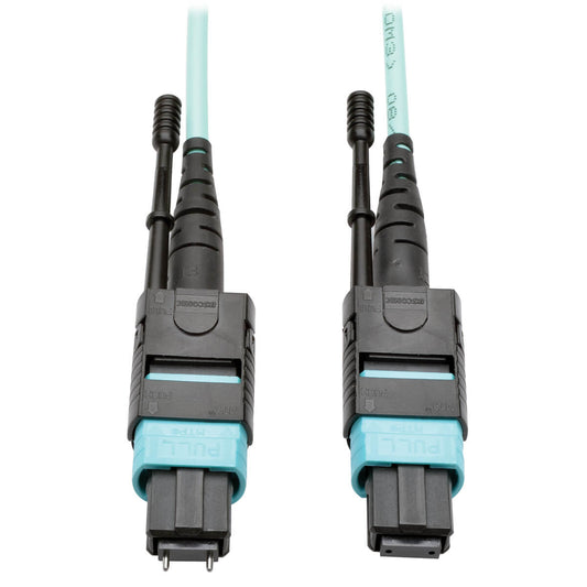 10M MTP/MTO MULTIMODE CABLE 12 FIBER 40 GBE OM3 AQUA M/F 33FT 10 METER