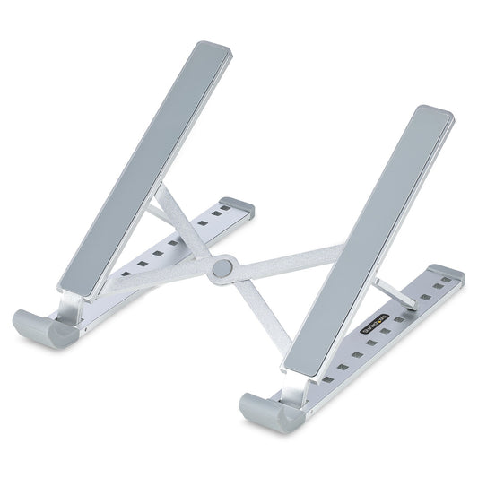 FOLDABLE LAPTOP RISER STAND, PORTABLE HEIGHT ADJUSTABLE ERGONOMIC LAPTOP STAND,