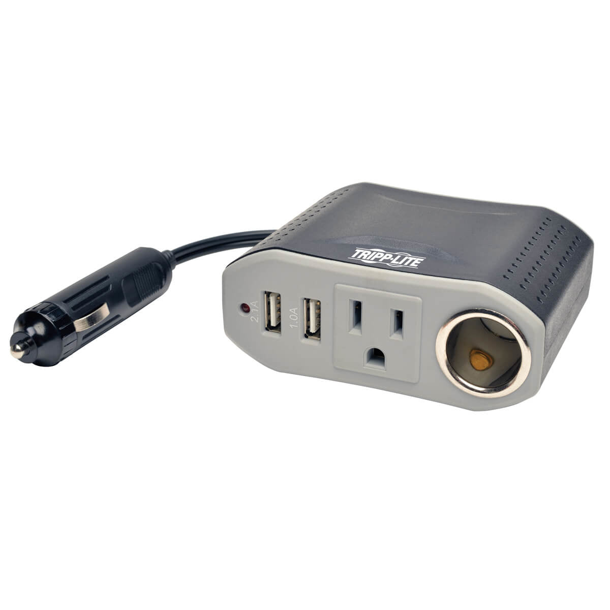 100W COMPACT CAR INVERTER 12V CLA 120V 2PT USB CHARGING 1 OUTLET