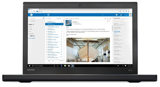 Lenovo ThinkPad X270 Notebook 12.5" 8 GB DDR4-SDRAM 180 GB SSD Windows 10 Pro Black