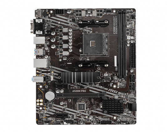 MSI A520M PRO motherboard AMD A520 Socket AM4 micro ATX