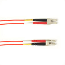 OM2 50/125 MULTIMODE FIBER OPTIC PATCH CABLE - OFNR PVC, LC TO LC, RED, 2-M (6.5