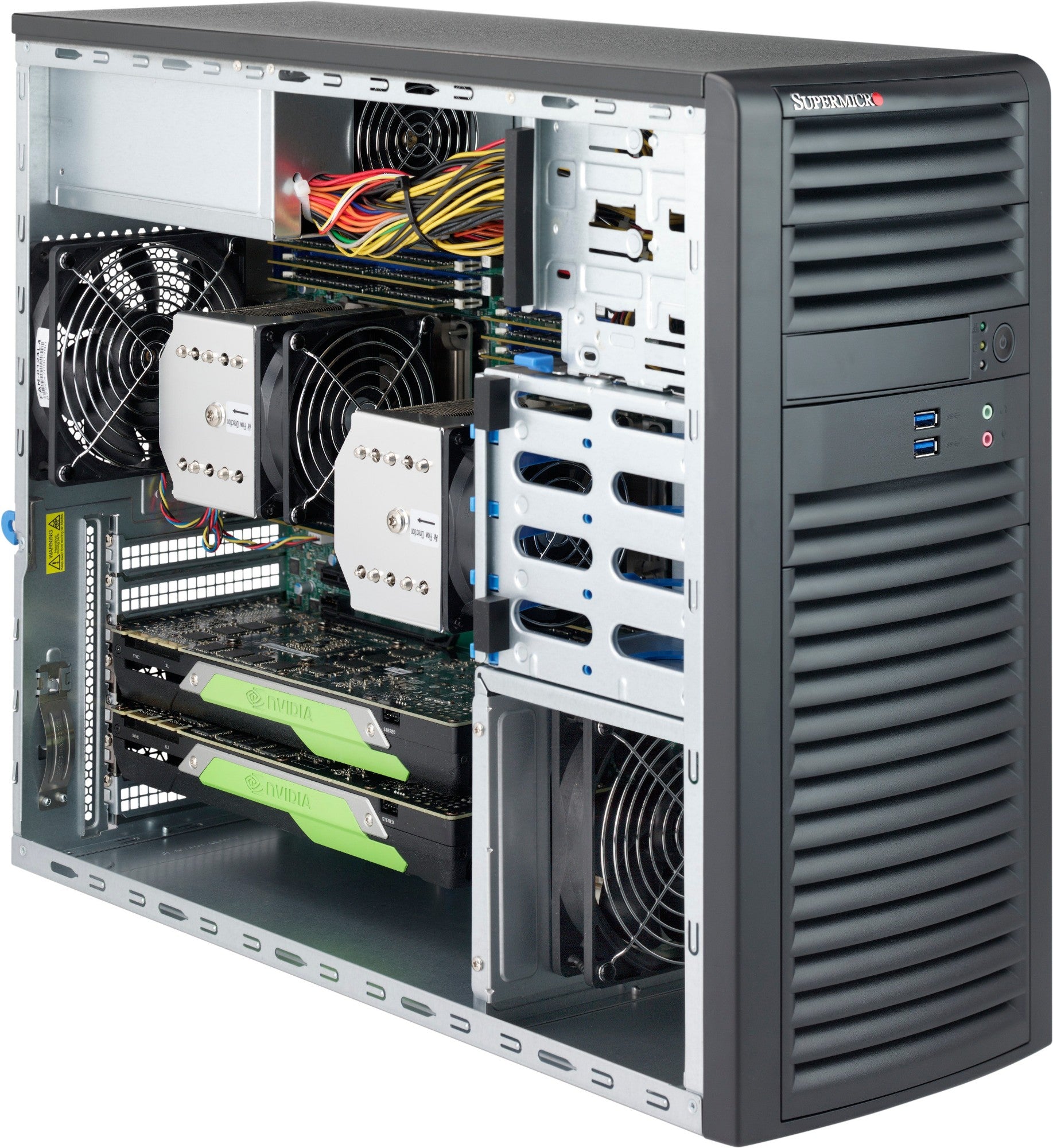 Supermicro CSE-732D3-1200B computer case Midi Tower Black 1200 W– Aeonfly