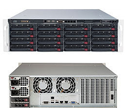 SSG-6038R-E1CR16L - Supermicro SUPER SERVER-INTEL, X10DRH-IT, CSE-836BTS-R920BP, BLACK