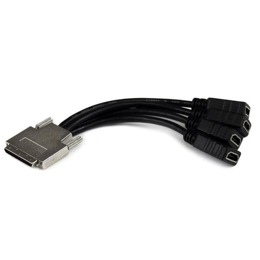 8.7/200MM VHDCI MALE TO 4X HDMI FEMALE SPLITTER ADAPTER SUPPORTS UPTO FOUR FULL