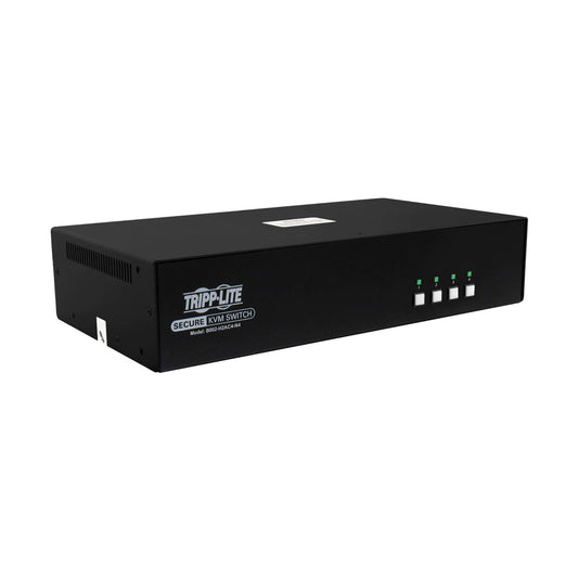 SECURE KVM SWITCH, 4-PORT, DUAL HEAD, HDMI TO HDMI, 4K, NIAP PP4.0, AUDIO, CAC,