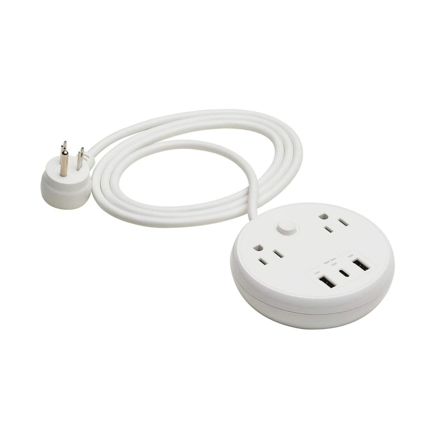 Tripp Lite TLP26PD30WCAM surge protector White 2 AC outlet(s) 120 V 72" (1.83 m)