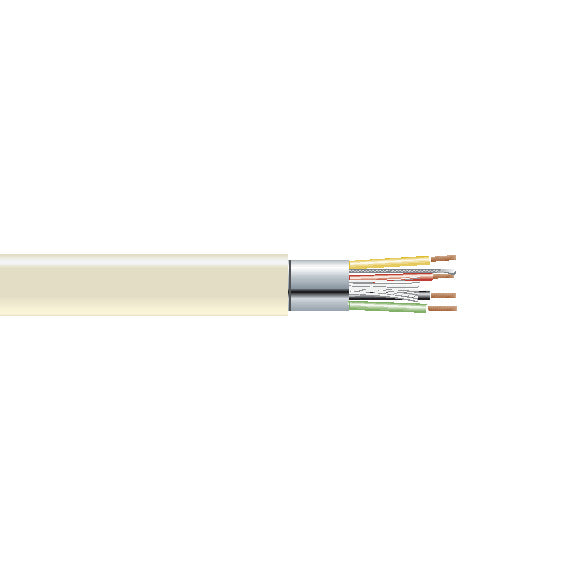 RS-232 BULK SERIAL CABLE - SHIELDED, PVC, 4-CONDUCTOR, 500-FT. (152.4-M), GSA, T