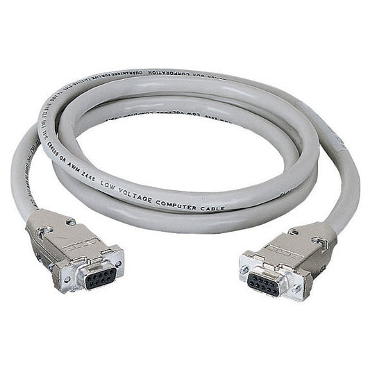 RS232 SHIELDED CABLE - METAL HOOD, DB9 FEMALE/FEMALE, 25-FT. (7.6-M)