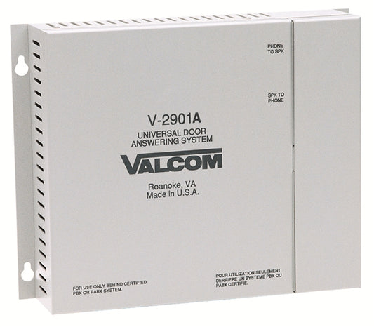 V-2901A - Valcom SINGLE DOOR ANSWERING DEVICE, ENHANCED, ACTIVATES DOOR LOCKS -- ONE ZONE/TALKBAC