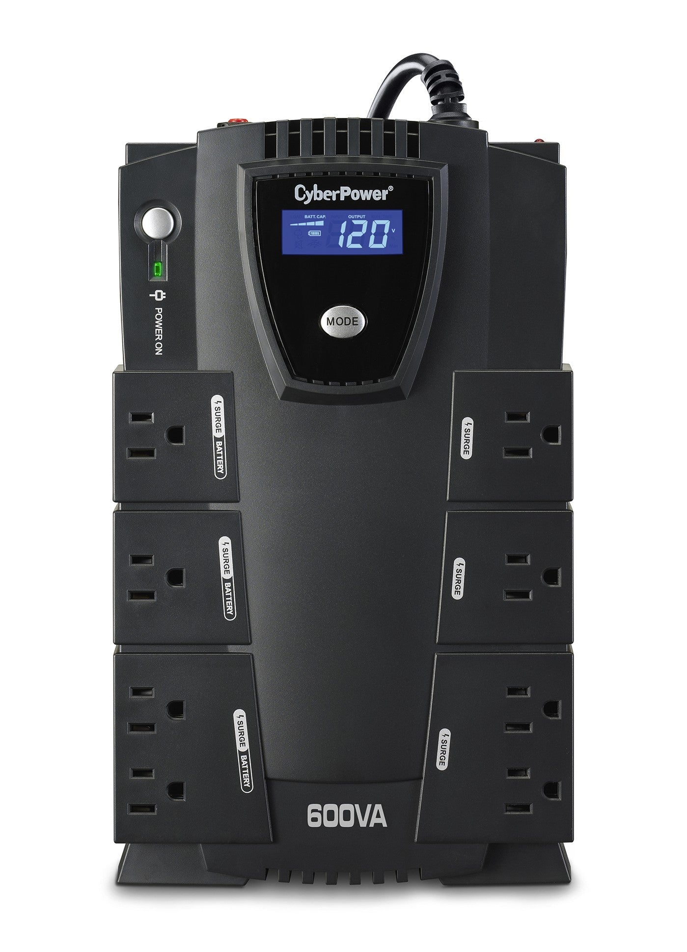 CyberPower CP600LCD uninterruptible power supply (UPS) Standby (Offline) 0.6 kVA 340 W