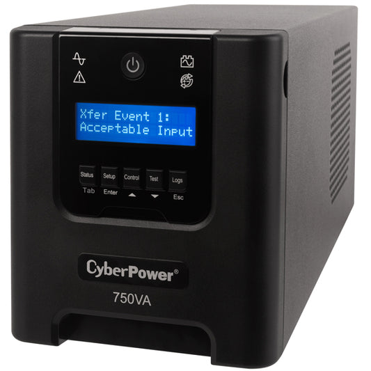 CyberPower PR750LCD uninterruptible power supply (UPS) Line-Interactive 0.75 kVA 525 W 6 AC outlet(s)