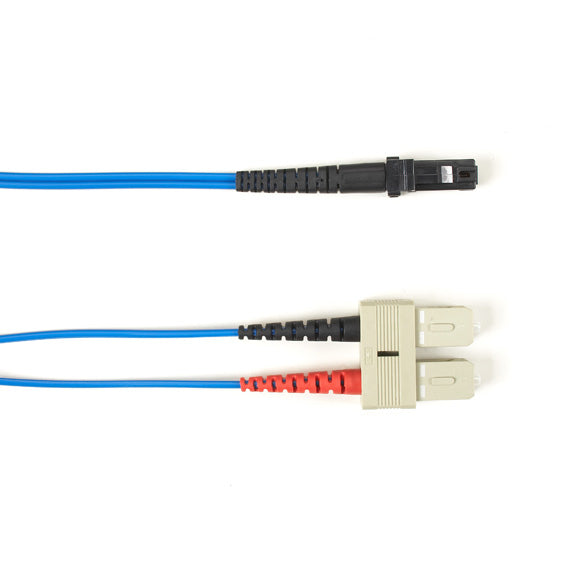 OM1 62.5/125 MULTIMODE FIBER OPTIC PATCH CABLE - LSZH, SC TO MTRJ, BLUE, 3-M (9.
