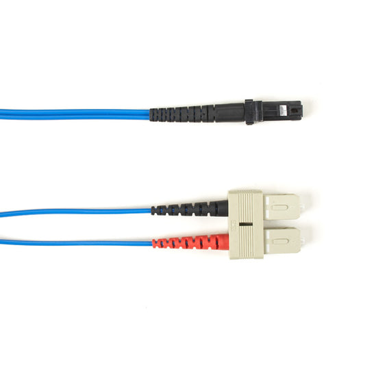 OM1 62.5/125 MULTIMODE FIBER OPTIC PATCH CABLE - LSZH, SC TO MTRJ, BLUE, 3-M (9.