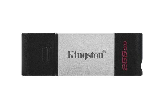 Kingston Technology DataTraveler 80 Co-logo USB flash drive 256 GB USB Type-C 3.2 Gen 1 (3.1 Gen 1) Black, Silver