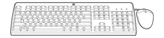 Hewlett Packard Enterprise 631341-B21 keyboard USB QWERTY English Mouse included Black