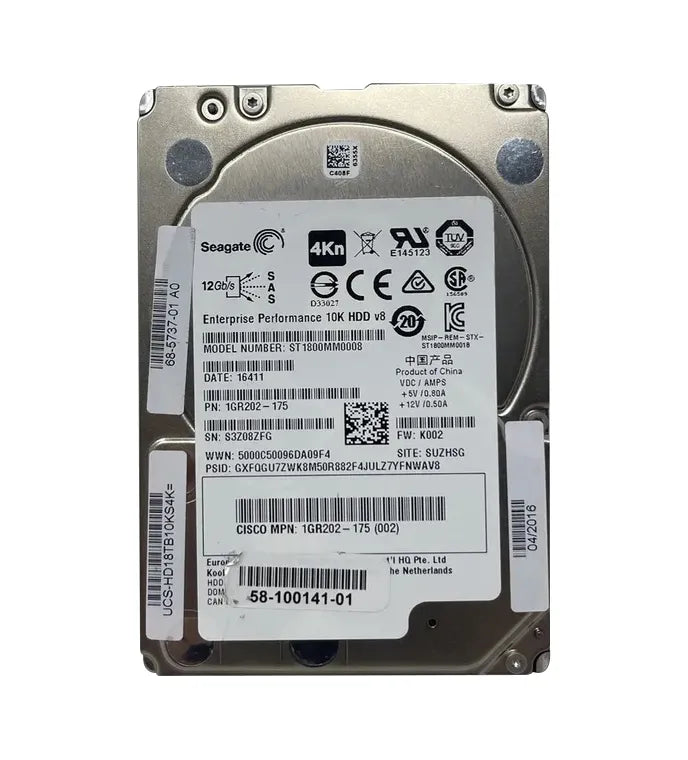 ST1800MM0008 - Seagate 1.8TB 12G 10K EMLC SAS 2.5IN