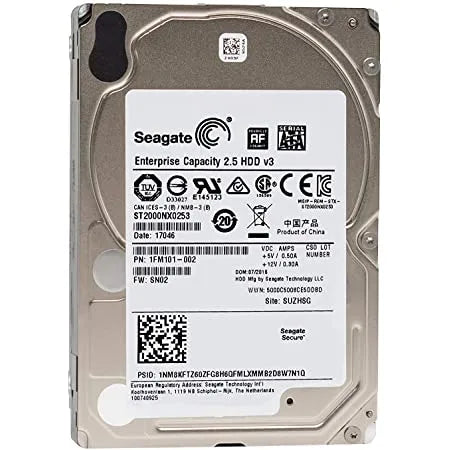 ST2000NX0343 - Seagate 2TB EXOS 7E2000 HDD 512E SAS SED 2.5 7200 128MB