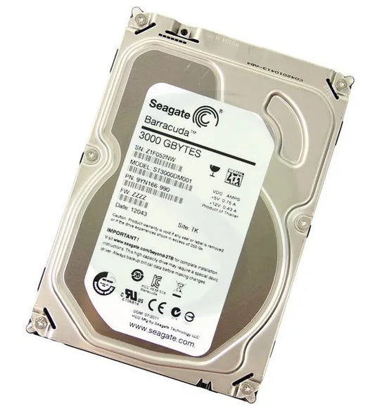 ST3000DM001 - Seagate 3TB SATA 7.2K RPM 6GBS 64MB LFF