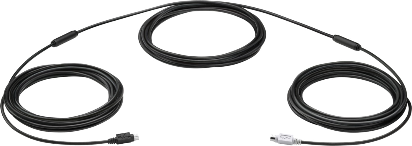 Logitech GROUP 15m Extender Cable PS/2 cable 590.6" (15 m) 6-p Mini-DIN Black