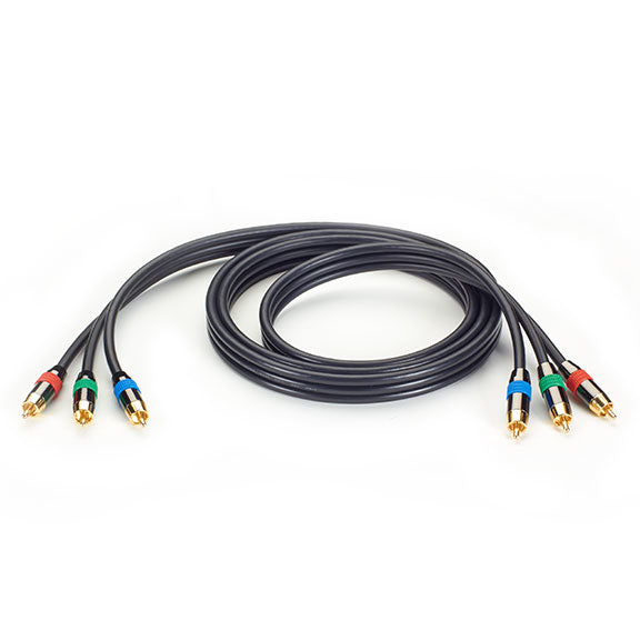 VCB-3RCA-0012 - Black Box COMPONENT VIDEO CABLE - (3) RCA ON EACH END, 12-FT. (3.7-M), GSA, TAA