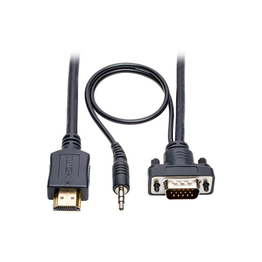 Tripp Lite P566-015-VGA-A video cable adapter 181.1" (4.6 m) HDMI HD15 + 3.5 mm Black