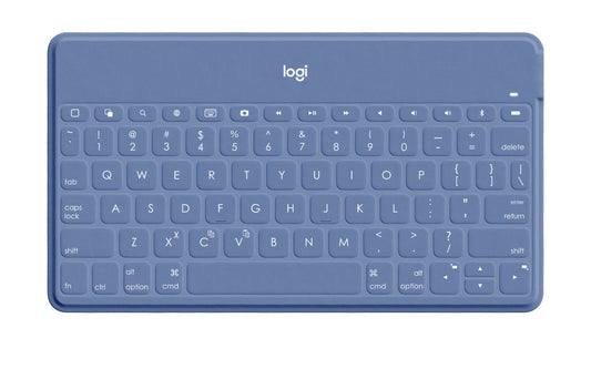 KEYS-TO-GO ULTRA SLIM KEYBOARD WITH ADD-ON IPHONE STAND (SMOKE BLUE)