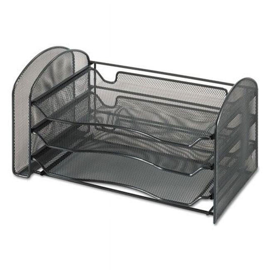 3264BL - Safco Desk Organizer Two Vertical/Two HORIzontal Sections 17 x 10 3/4 x
