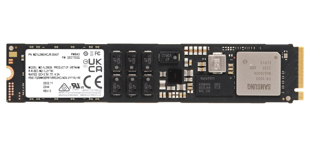 MZ1L2960HCJR-00A07 - PM9A3 960GB PCIe 4.0 M.2 Solid State Drive (SSD)