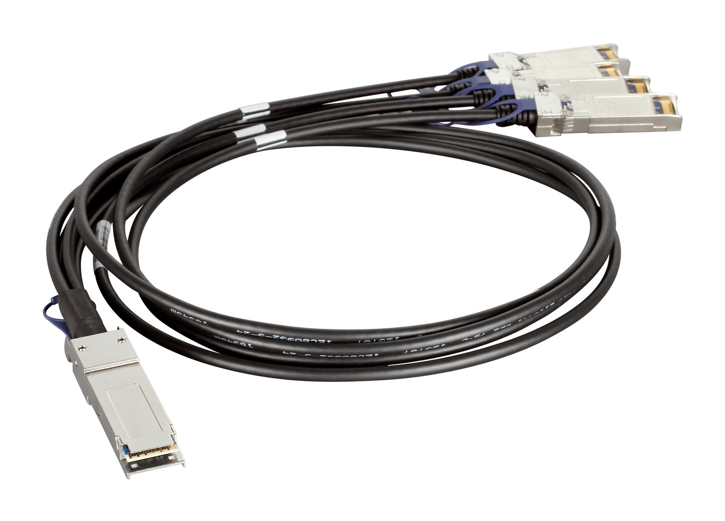 D-Link QSFP+ / 4xSFP+, 1m InfiniBand cable 39.4" (1 m) QSFP+ 4 x SFP+ Black