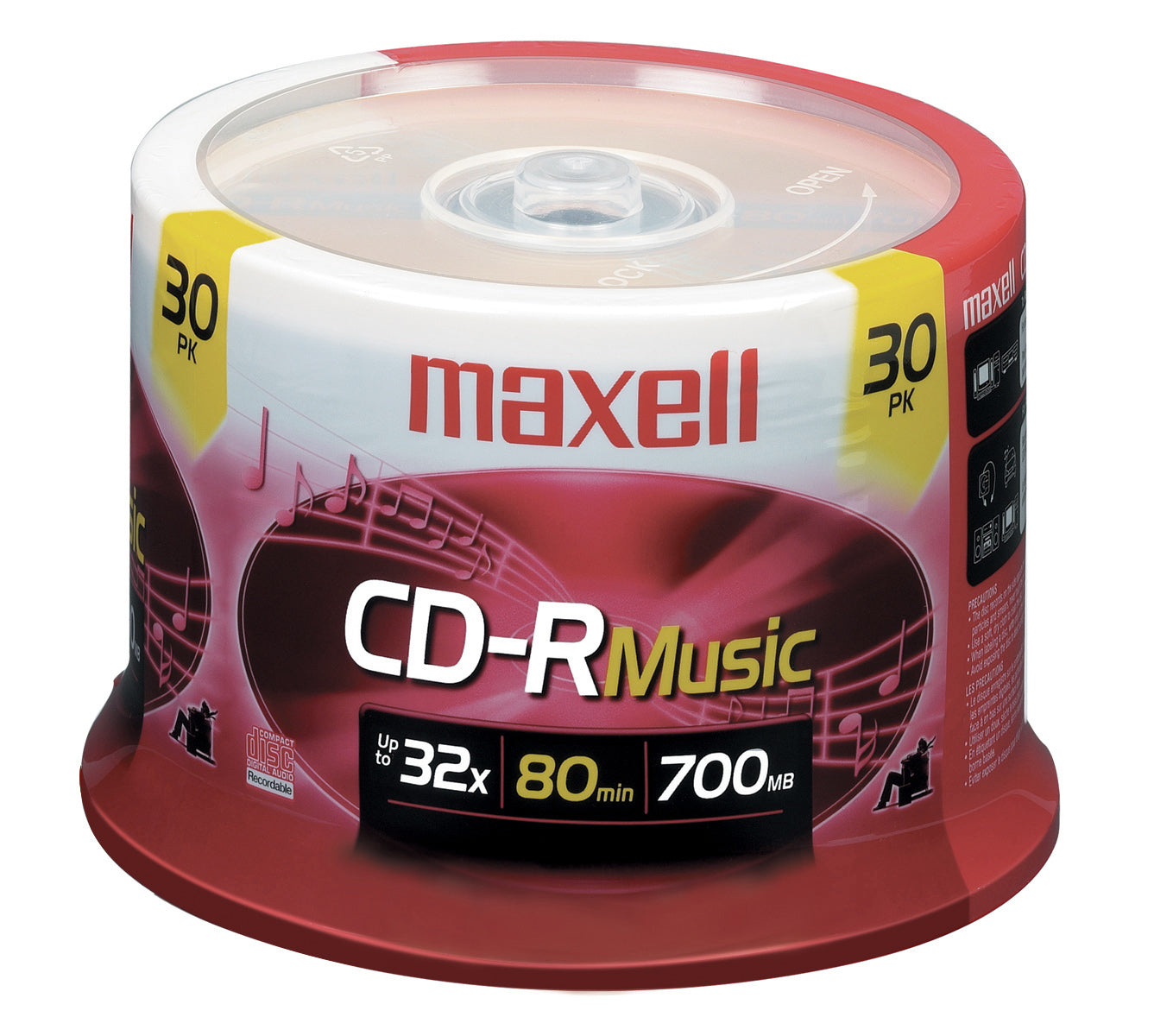 625335 - Maxell 30PC CD-R MUSIC 80MIN SPINDLE