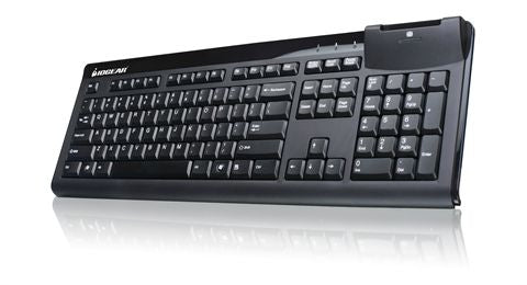 GKBSR201 - iogear 104-KEY KEYBOARD WITH INTEGRATED SMART CARD READER IS A SECURE TERMINAL FOR COMP