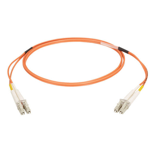 OM2 50/125 MULTIMODE FIBER OPTIC PATCH CABLE - OFNR PVC, LC TO LC, ORANGE, 3-M (