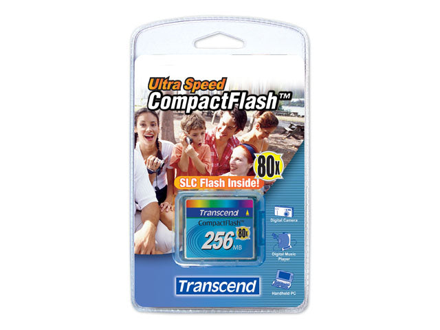 TS256MCF80 - Transcend TRANSCEND COMPACT FLASH PRODUKTE 256MB FLASH (80X)