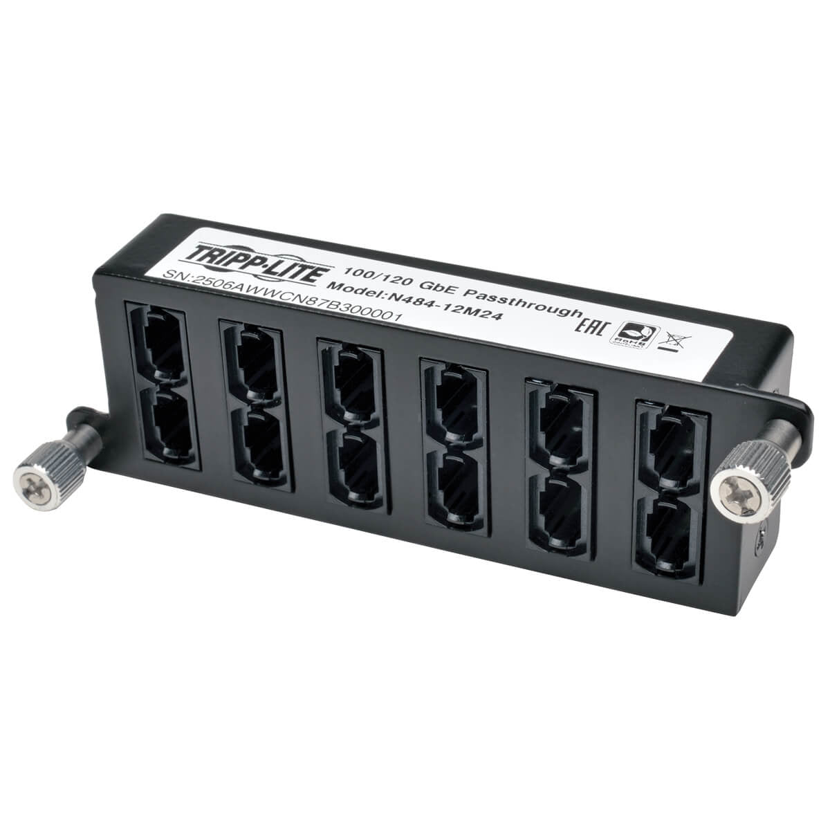100GB/120GB PASS-THROUGH CASSETTE 12 24-FIBER MTP/MPO