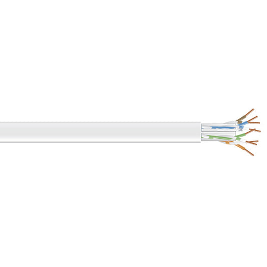 CAT5E 100-MHZ SOLID ETHERNET BULK CABLE - UNSHIELDED (UTP), CM PVC, WHITE, 1000-