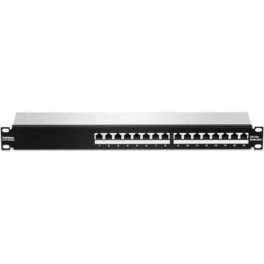 TC-P16C6AS - TRENDnet 16-Port Cat6A Shielded 1U Patch Panel