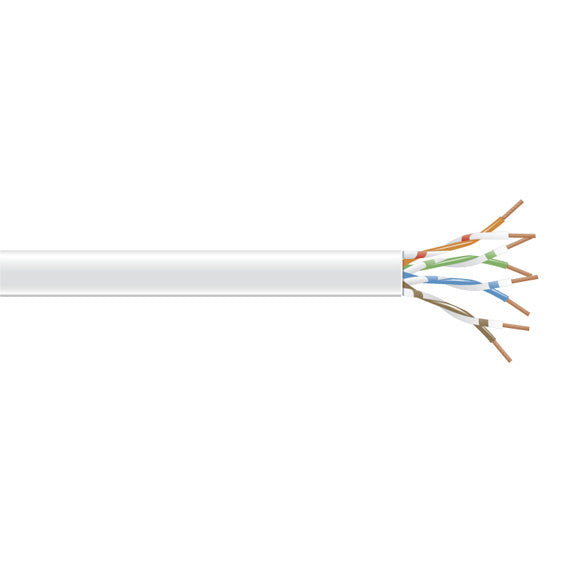 C6-CMP-SLD-WH - Black Box CAT6 250-MHZ SOLID ETHERNET BULK CABLE - UNSHIELDED (UTP), CMP PLENUM, WHITE, 10