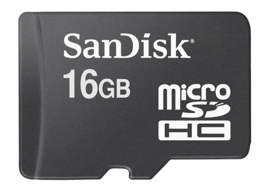 SANDISK MICROSDHC MEMORY CARD, 16GB, SDSDQ-016G-A46A, CLASS 4, WITH ADAPTER