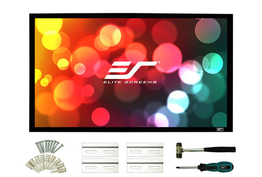 ER110WH2 - Elite Screens 110 INCH FIXED FRAME SCREEN, PERMANENTLY TENSIONED, CINEWHITE MATERIAL, WALL MOU