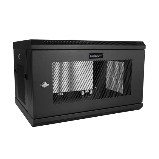 6U 19IN WALL MOUNT NETWORK CABINET ENCLOSURE - 14.6IN DEEP - 200LB CAPACITY - EI